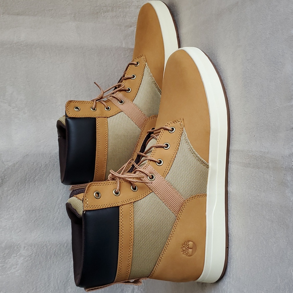 🆕️ TIMBERLAND Davis Square L/F Boot Wheat Nubuck Leather MEN'S SIZE: 13 - Picture 5 of 15
